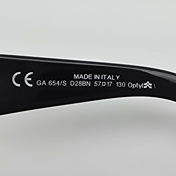 Giorgio Armani GA654/S D28BN Black Rhinestone Sunglasses Frame w Case Italy 57mm main image 6